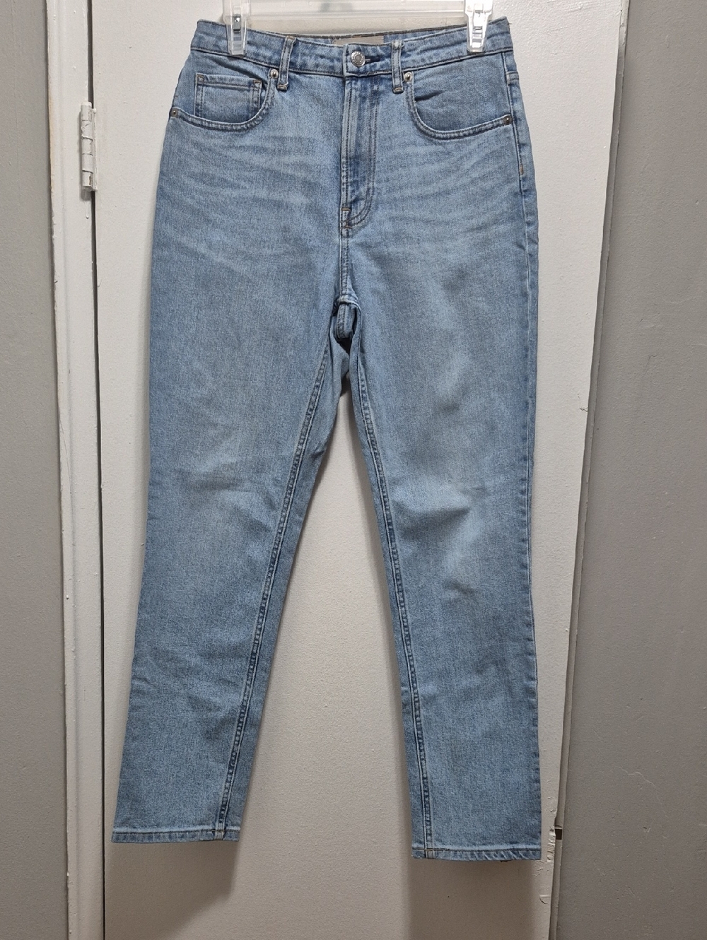 Everlane Light Blue High-Rise Straight Jeans